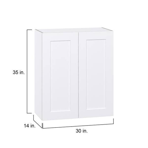 J COLLECTION Wallace 92.5 in. W x 89.5 in. H x 24 in. D Painted Warm White Shaker Assembled Office Base Cabinet Bundle