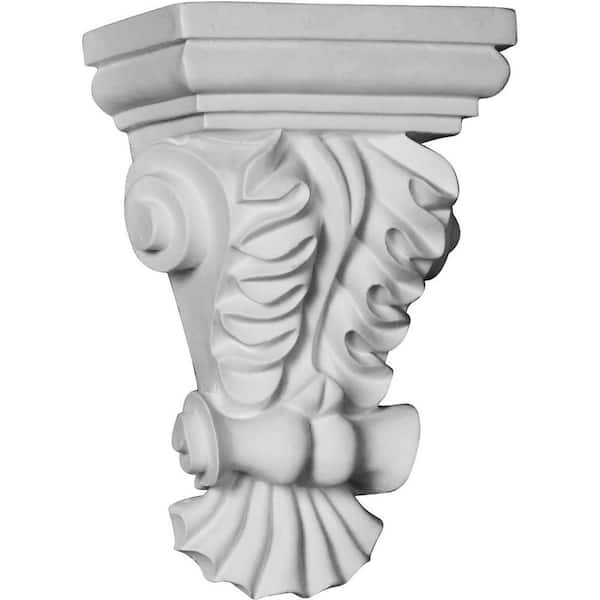 Ekena Millwork 4 in. x 6-1/8 in. x 2-3/8 in. Polyurethane Ashton Corbel