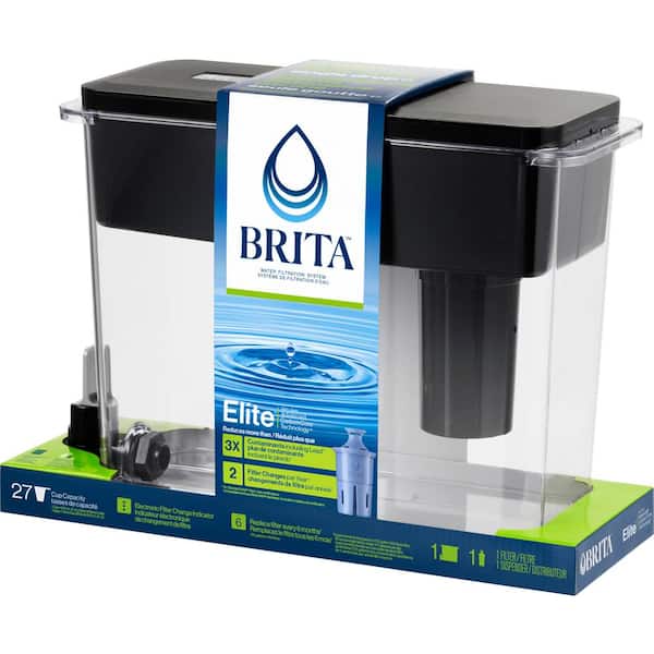 Brita Filtros de agua de repuesto estándar para jarras y dispensadores, sin  BPA, 8 unidades y dispensador de agua filtrada extra grande de 27 tazas