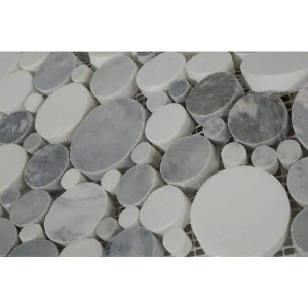 Orbit Foggy Circles Multicolor 12 in. x 12 in. x 8 mm Mosaic Floor and Wall Tile