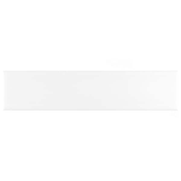Metro Soho Subway Matte White 2 in. x 8 in. Porcelain Floor and Wall Take Home Tile Sample
