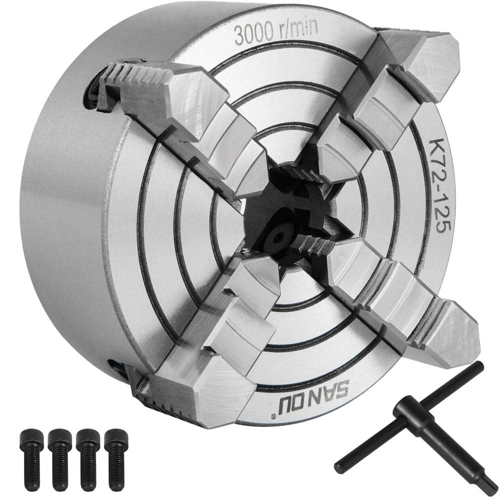 K72-125 Lathe Chuck 5 in. 4-Jaw, Lathe Chuck Independent Reversible Jaw, Metal Lathe Chuck Turning Machine Accessories price history on PriceWatchPro