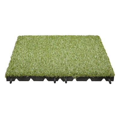 19 in. x 19 in. Artificial Grass Tile (8-Pack)