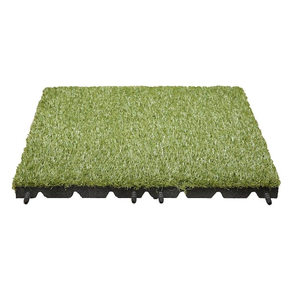 Technoflex 19 in. x 19 in. Artificial Grass Tile (8-Pack)