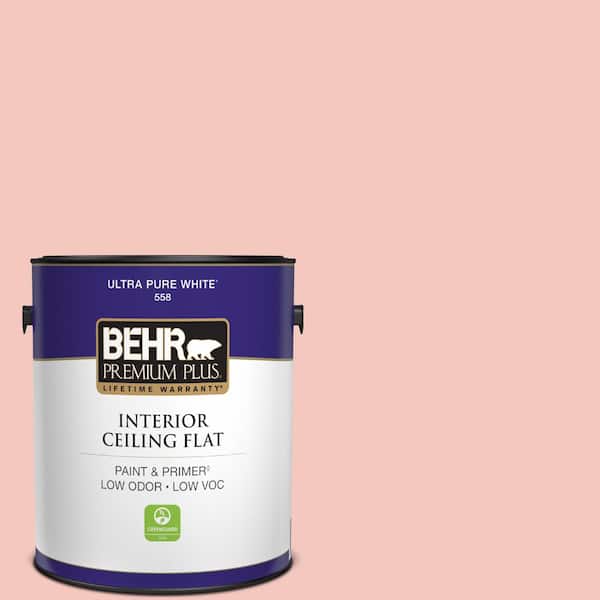 BEHR PREMIUM PLUS 1 gal. #M170-2 Prairie Rose Ceiling Flat Interior Paint