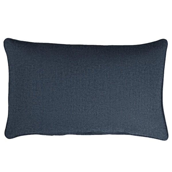 SORRA HOME Sorra Home Sunbrella Revive Indigo Rectangle Outdoor Lumbar Pillow