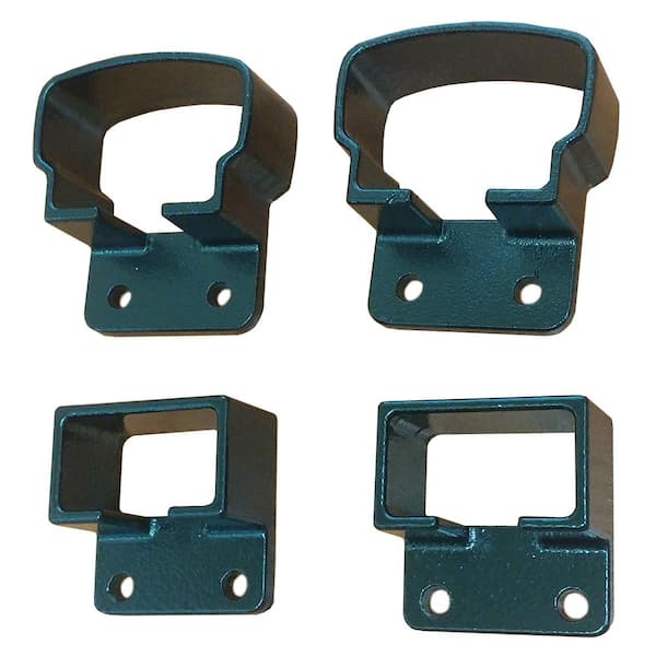 EZ Handrail Textured Black Aluminum Post Mounts