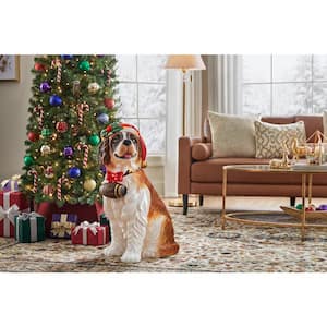 2.5 ft. LED St. Bernard Holiday Porch Greeter