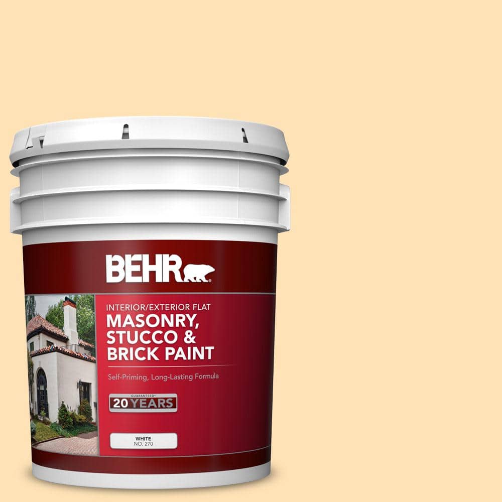 5 gal. #P250-2 Golden Nectar Flat Interior/Exterior Masonry, Stucco and Bri