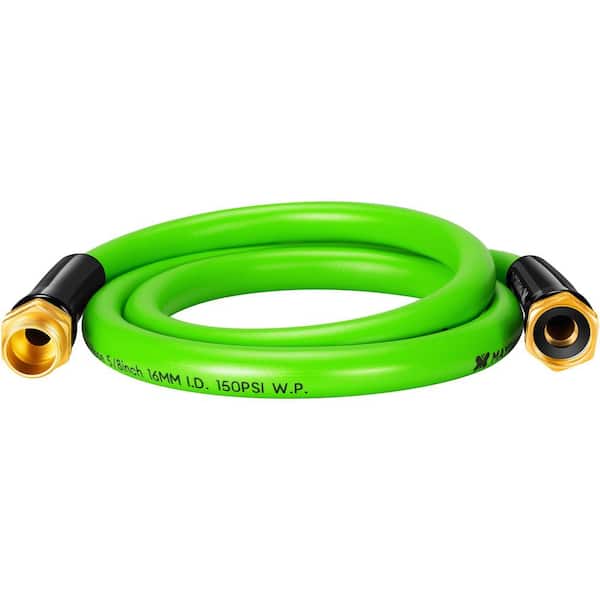 MayGrove 5/8 in. dia. x 5 ft. Heavy-Duty, Leakproof, Kink-Resistant Water Hose with Swivel Brass Fittings