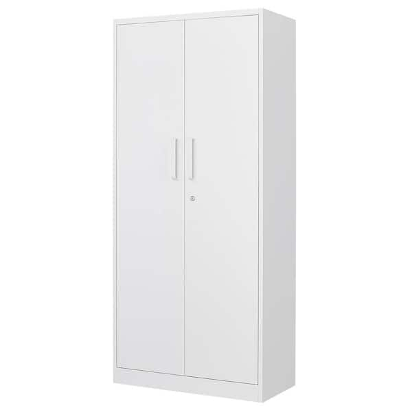 LISSIMO Storage Cabinet 36 in. W x 72 in. H x 18 in. D 4 Shelves Metal ...