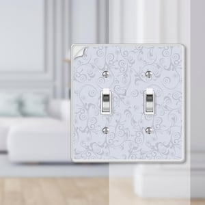 Paper-It 2 Gang Toggle Composite Wall Plate - Uses your Wallpaper