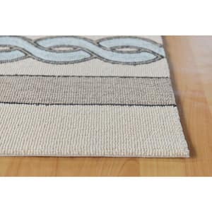 Ivory/Spa Cable Knit 7 ft. x 7 ft. Square Area Rug