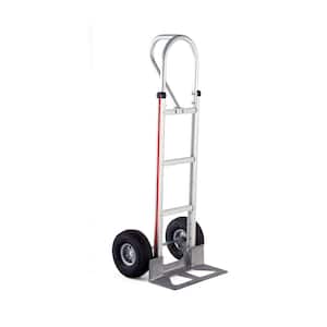 500 lbs. Capacity Aluminum Hand Truck with Vertical Loop Handle, Die-Cast Nose Plate and Pneumatic Wheels