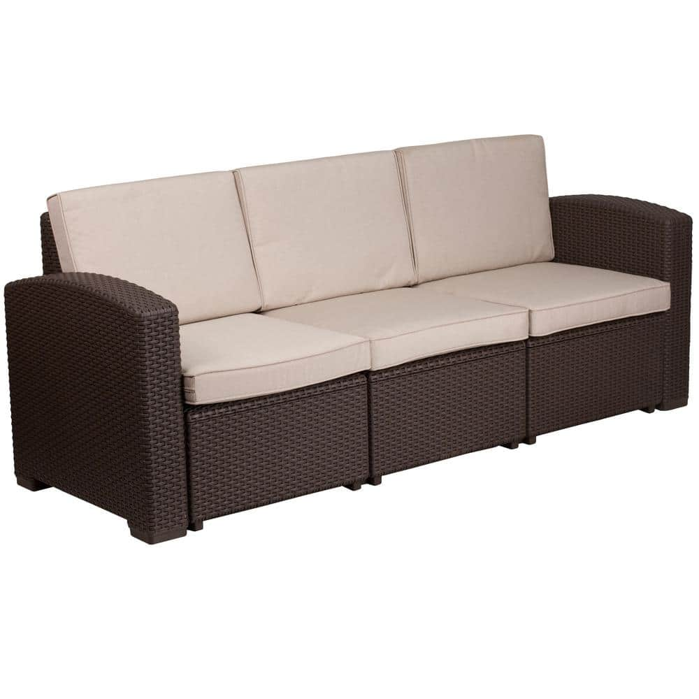 Carnegy Avenue Brown Wood Outdoor Couch