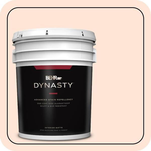 BEHR DYNASTY 5 gal. #230C-1 Winthrop Peach Matte Interior Stain-Blocking Paint & Primer