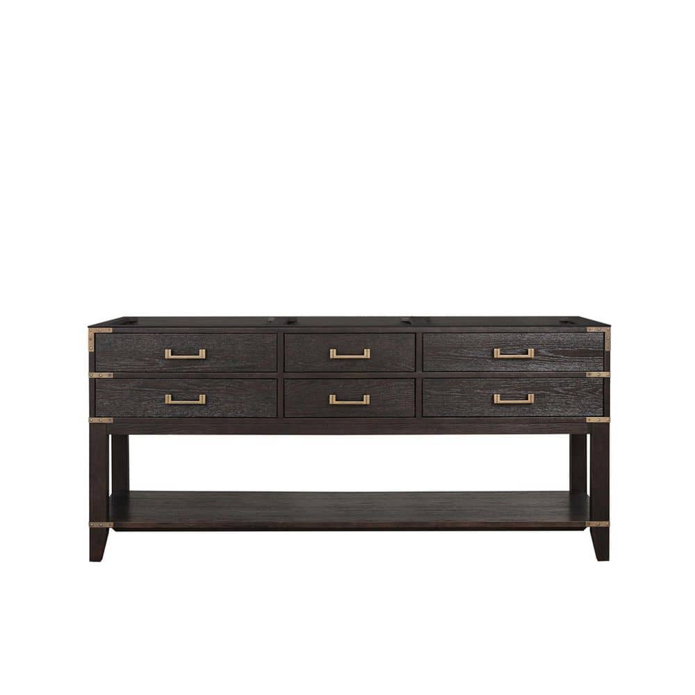Irvington 72 in. W x 22 in. D Double Bath Vanity Cabinet without Top in Brown Oak Double Assembled price history on PriceWatchPro
