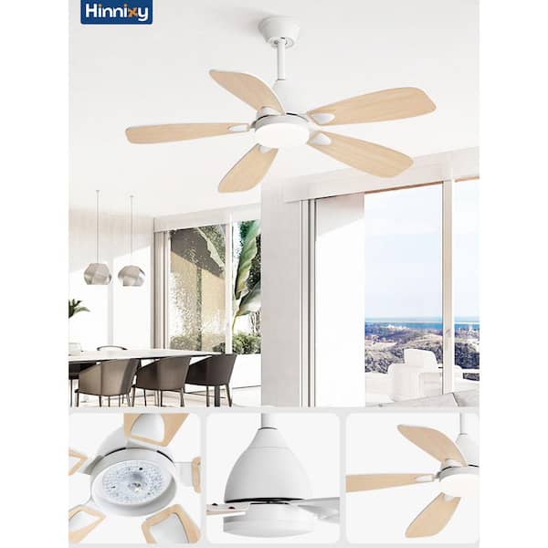 42 in. Integrated LED Indoor Matte White Ceiling Fan with Light Kit, 5-Reversible Blades and Remote Control