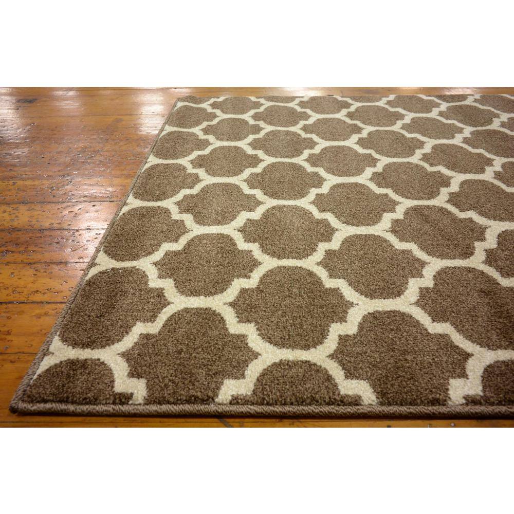 Elegant Brown Trellis Rectangular Indoor Area Rug