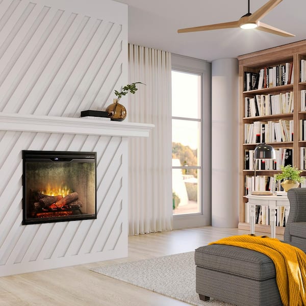 Dimplex Revillusion Electric Fireplace with Herringbone Backer, Front Glass  Pane and Plug Kit, 30-Inches