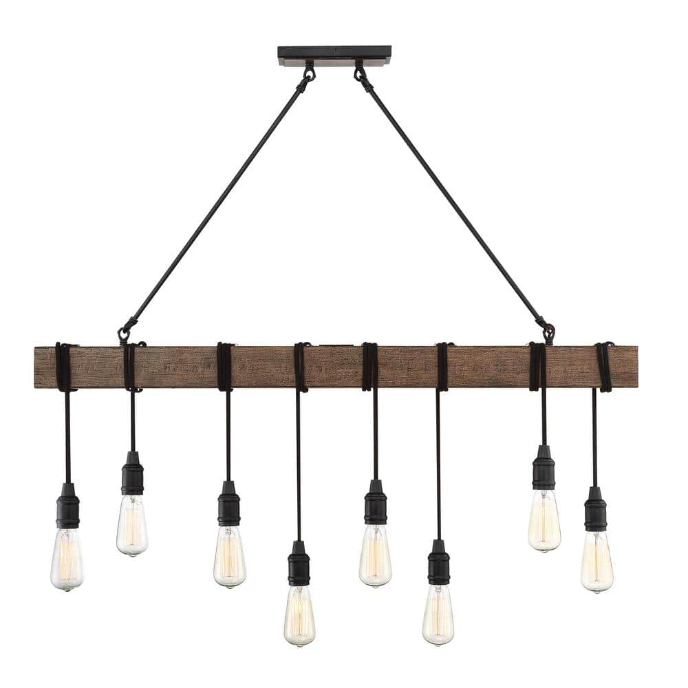 Savoy House Burgess 8-Light Rustic Bronze Linear Pendant