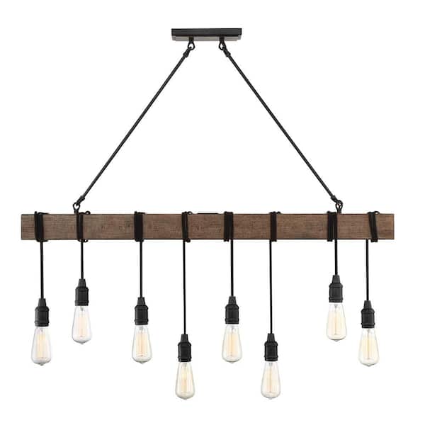Burgess 42 in. W x 38.25 in. H 8-Light Durango Linear Chandelier