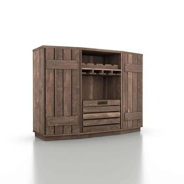 Furniture of America Neomir Reclaimed Oak Buffet with Removable Crate