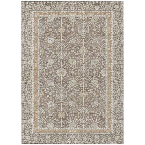 Chantille Machine Washable Indoor/Outdoor Abstract ACN3047 Taupe 8 ft. x 10 ft. Area Rug