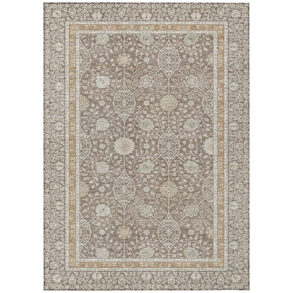 Chantille Machine Washable Indoor/Outdoor Abstract ACN3047 Taupe 9 ft. x 12 ft. Area Rug