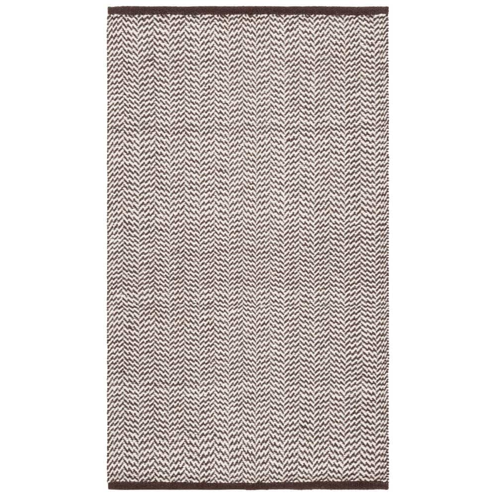 Vermont 4 ft. x 6 ft. Brown/Ivory Chevron Striped Area Rug price history on PriceWatchPro