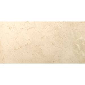 Marble Crema Marfil Plus Polished 11.81 in. x 23.62 in. Marble Floor and Wall Tile (2 sq. ft.)