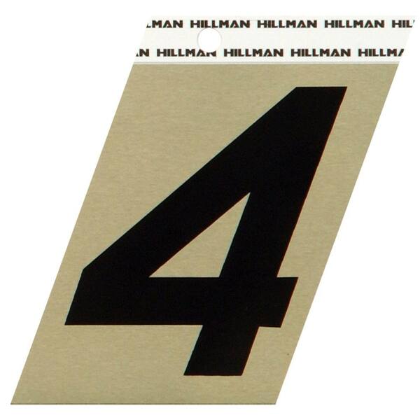 Hillman 3 in. Aluminum Angle-Cut Number 4