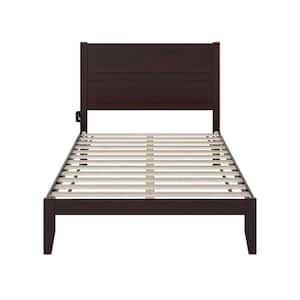 NoHo Espresso Full Solid Wood Platform Bed