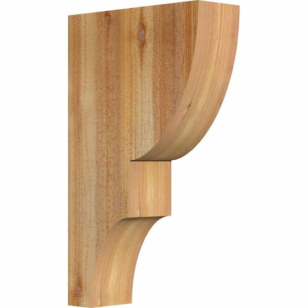 Ekena Millwork 4 in. x 12 in. x 20 in. Western Red Cedar Ridgewood Rough Sawn Corbel