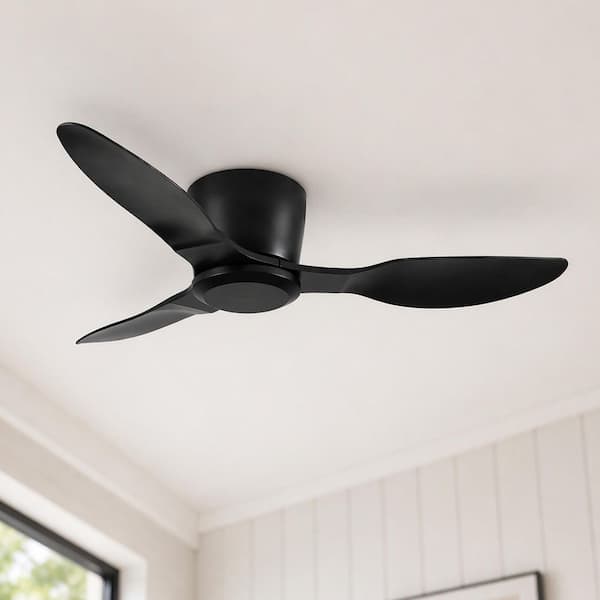 Turboflow Blade Span 40 in. Indoor Matte Black Ceiling Fan with Remote Control