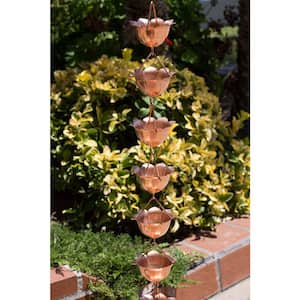 3 ft. Monarch Pure Copper Lotus Rain Chain Extension