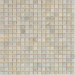 Skosh 11.6 in. x 11.6 in. Glossy Hazelnut Beige Glass Mosaic Wall and Floor Tile (18.69 sq. ft./case) (20-pack)