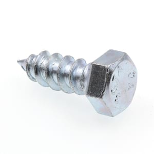 3/8 in. x 1 in. A307 Grade A Zinc Plated Steel Hex Lag Screws (25-Pack)