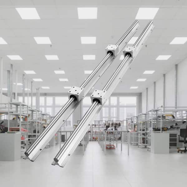Linear Guide Rail Set, SBR16 1000mm, 2Pcs 39.4 in. BR16 Guide Rails and 4Pcs SBR16UU Slide Blocks for Automated Machines