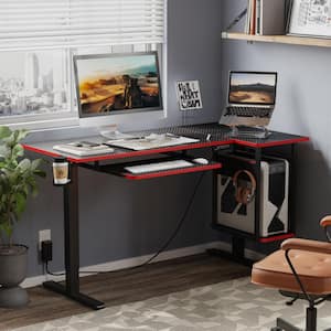 vivo Manual 71 x 30 Stand Up Desk, Rustic Vintage Brown Table Top, Black Frame