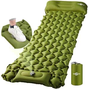 Portable Inflatable Single Camping Sleeping Pads 4 in. Thick Ultralight Camping Sleeping Mat Waterproof Air Mattress