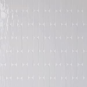 Metropolitan Blanco White 1.97 in. x 9.85 in. Polished Ceramic Subway Wall Tile (7.21 sq. ft./Case)