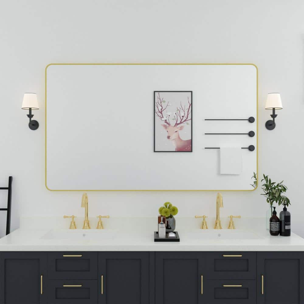 niveal 60 in. W x 36 in. H Rectangular Framed Wall Bathroom Vanity ...