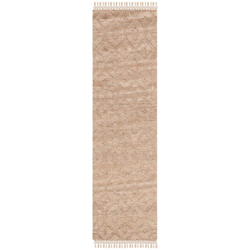 Natural Fiber Beige 2 ft. x 8 ft. Hexagonal Monochrome Runner Rug price history on PriceWatchPro