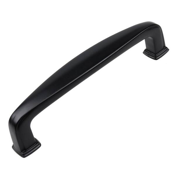 GlideRite 3-3/4 in. Matte Black Deco Cabinet Pulls (10-Pack) 81092-MB-10