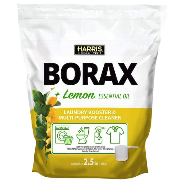 Harris 2.5 lbs. Borax Laundry Booster and Multi-Purpose Cleaner with Lemon Essential Oil