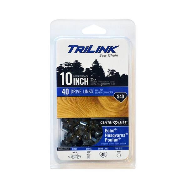 TriLink 10 in. S40 Semi Chisel Chainsaw Chain