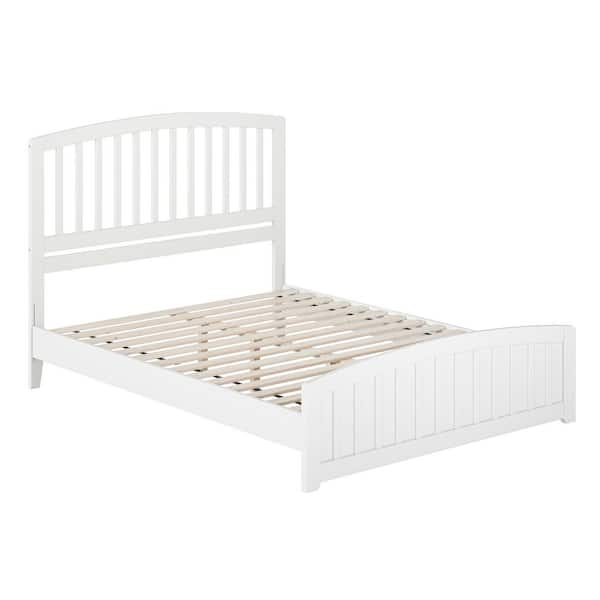 AFI Quincy White Solid Wood Frame Queen Low Profile Platform Bed