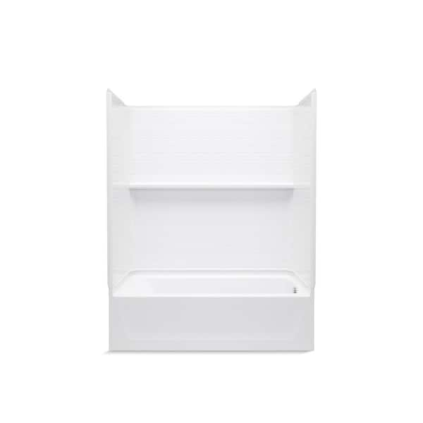 Traverse 60 in. L x 30 in. W x 60 in. H Right-Hand Drain Rectangular Tub/ Shower Combo Unit in White