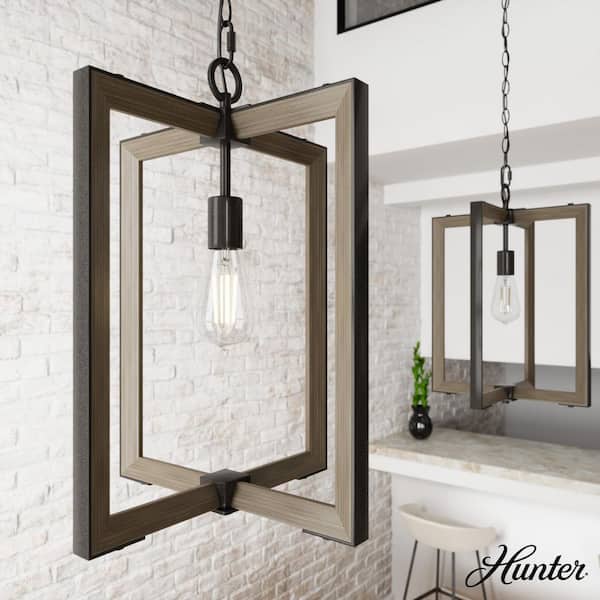 Hunter Woodburn 1-Light Noble Bronze Island Pendant Light